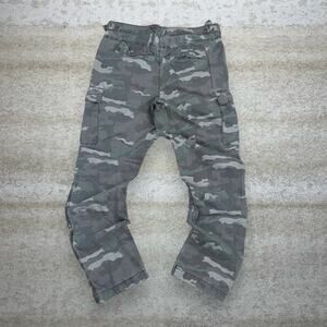 Vintage Y2K Wiliam Rast Tactical Pants 29x29 Relaxed Fit Camo Woodland Cargos